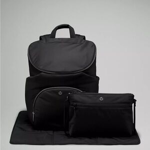 Lululemon New Parent Backpack (Black/silver drop)